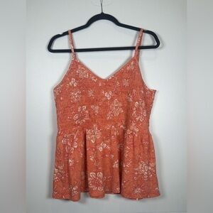 NWT Maurice’s Floral Orange Sleeveless Top. Size Large #Romantic #Cottagecore